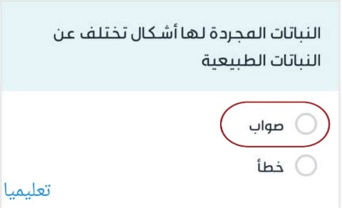 النباتات المجردة لها أشكال تختلف عن النباتات الطبيعية