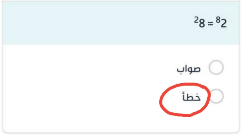 28 = 82 صواب خطأ